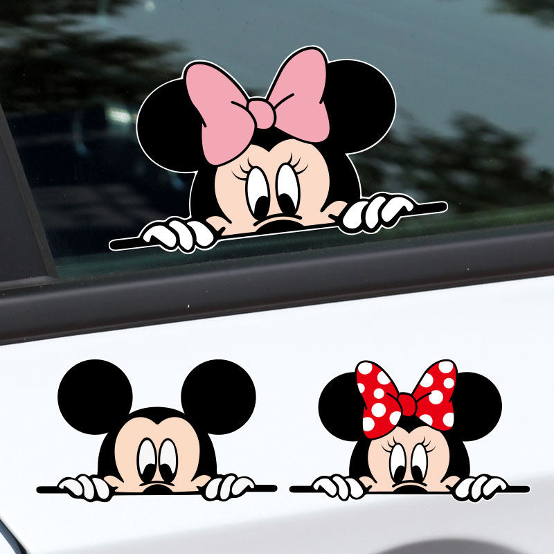 米奇米妮车身防水贴划痕遮盖贴