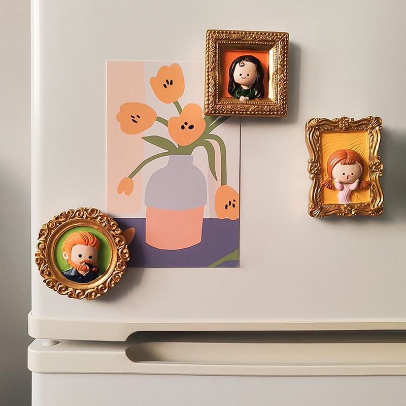 复古名画创意可磁吸冰箱贴