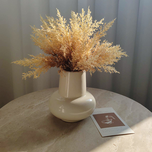 LIVETAI 北欧风陶瓷花瓶花束摆件小众家居装饰向日葵彷真花插花器