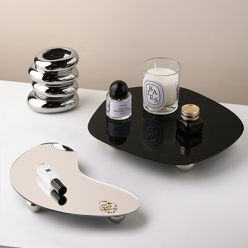 LIVETAI北欧镜面不规则亚克力托盘家居装饰品展示架收纳桌面摆件,家居饰品,香薰托盘,淘宝优惠券,粉丝福利购,淘宝优惠卷