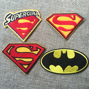 香港订单 Superman 超人蜘蛛侠标志贴布贴花衣服补丁贴徽章装饰贴