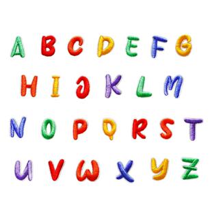 热熔胶】创意字母26英文字母阿拉伯字母刺绣贴布贴花彩色英语ABC