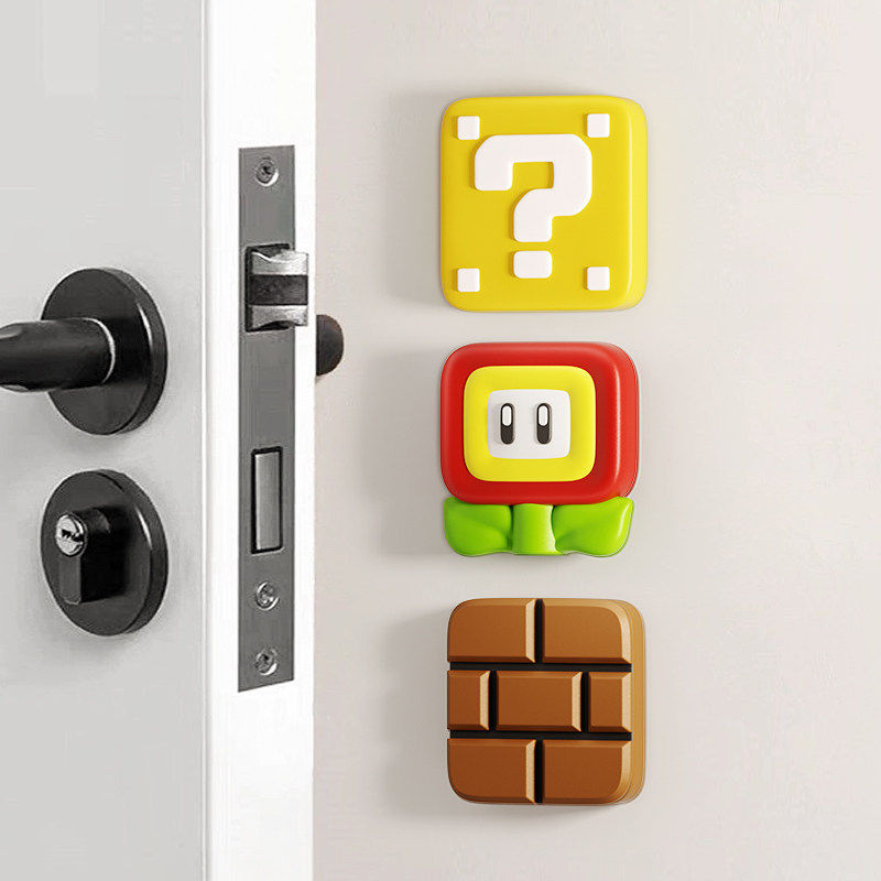 马里奥门把手防撞垫门挡门后墙面装饰防碰撞柜门缓冲垫冰箱防撞贴,收纳整理,桌脚垫,淘宝优惠券,粉丝福利购,淘宝优惠卷