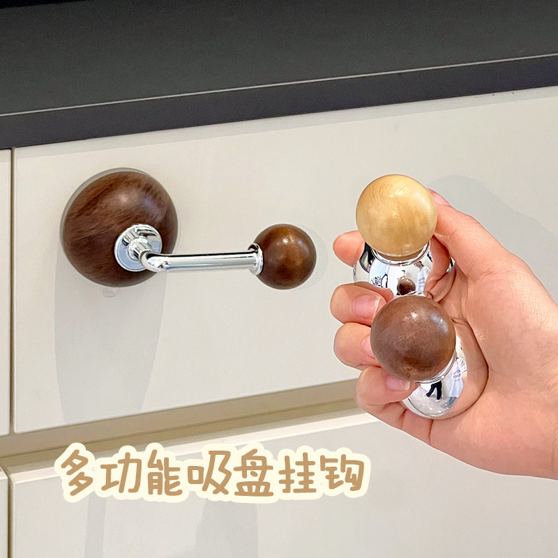 简约圆球柜门拉手家用免打孔衣柜橱柜玻璃门把手创意抽屉吸盘手柄