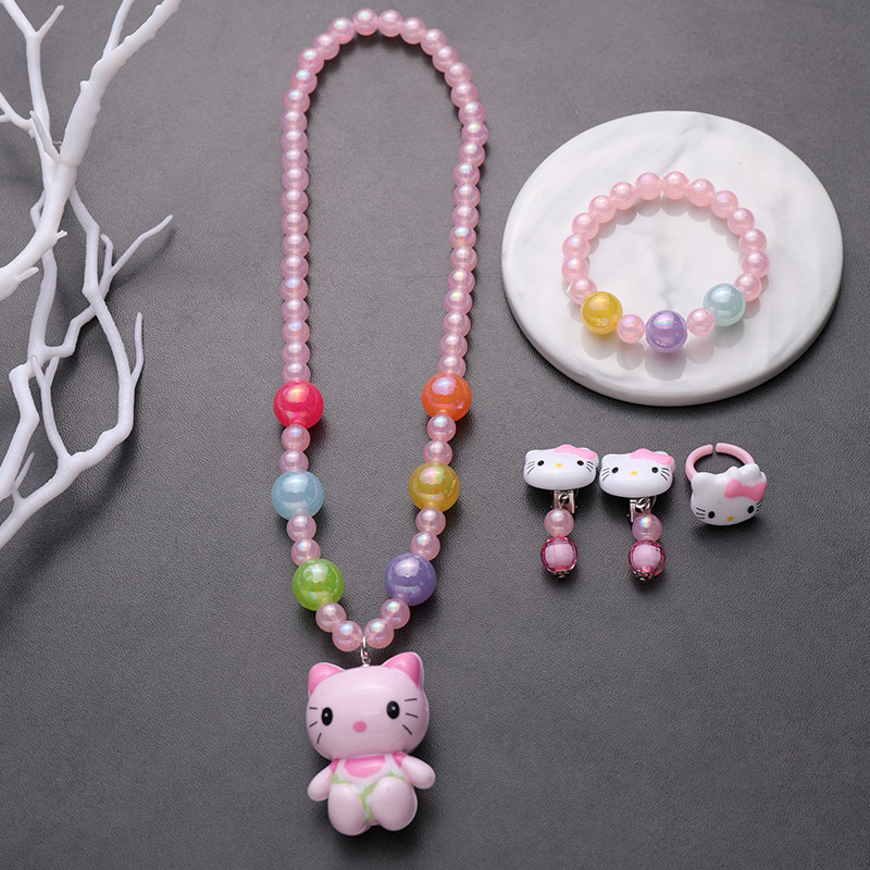 儿童项链手链耳夹戒指套装女童公主玩具配饰首饰可爱卡通小女孩|ruв категории Детская одежда, детей аксессуары, ожерелье - от Buy2taobao.com для оказания профессиональной услуги покупки агента Taobao