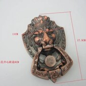 复古铜色狮头拉手大门拉手铁门拉手老式 大门拉手防盗门狮子头拉手