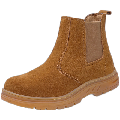 焊工劳保鞋男高帮牛皮钢包头工地