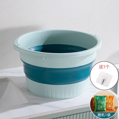 可折叠泡脚桶过小腿儿童足浴按摩洗脚盆家用足疗盆宿舍加厚洗脚桶