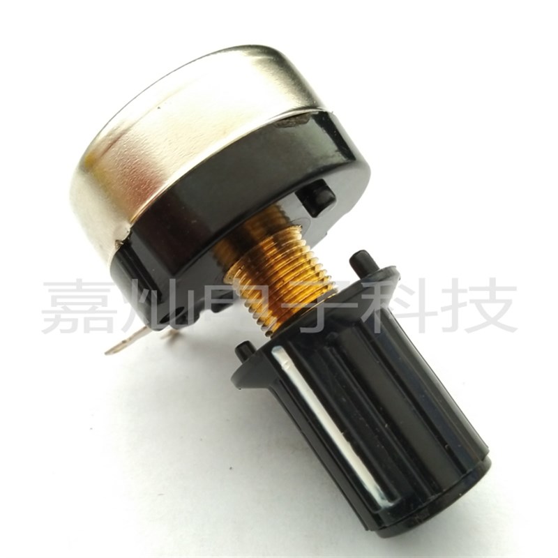 进口铜螺纹RV28型光圆柄轴长20mm 2W功率单联3脚电位器B5K B502