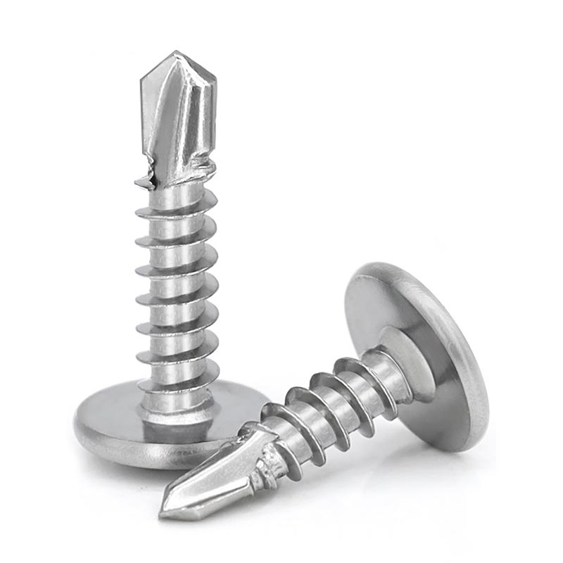 410不锈钢十字大扁头钻尾圆头带垫自攻螺丝自钻钉铁燕尾丝M4M4.5