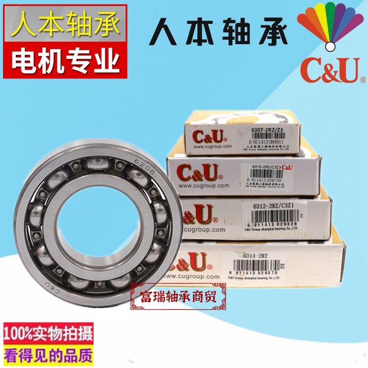 人本高速电机专用轴承6307 6308 6309 6310 6311 6312 6313-2RZ/S