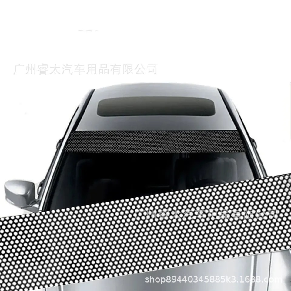 跨境3d透明汽车前挡风玻璃贴纸 前后档装饰遮阳贴花 前档车贴