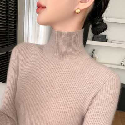 配大衣绝了~高领针织打底衫