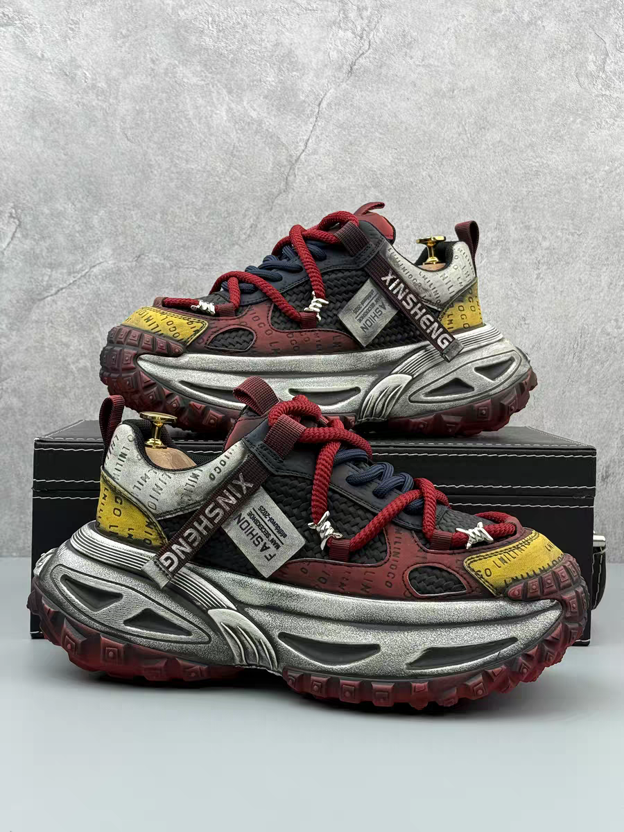 复古做旧老爹鞋男2025秋冬新款厚底增高时尚百搭休闲鞋爆款运动鞋