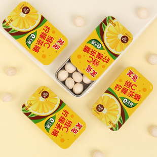 维C无糖柠檬茶味糖清凉薄荷糖清新口气爽口酸甜学生解馋休闲零食