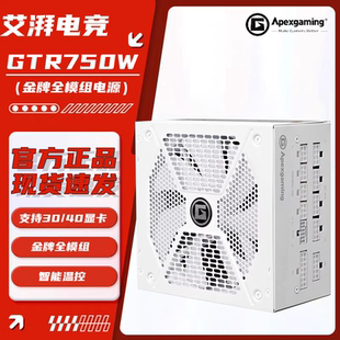 艾湃电竞GTR 750MW金牌全模组650W/750W/850W台式机主机白色电源