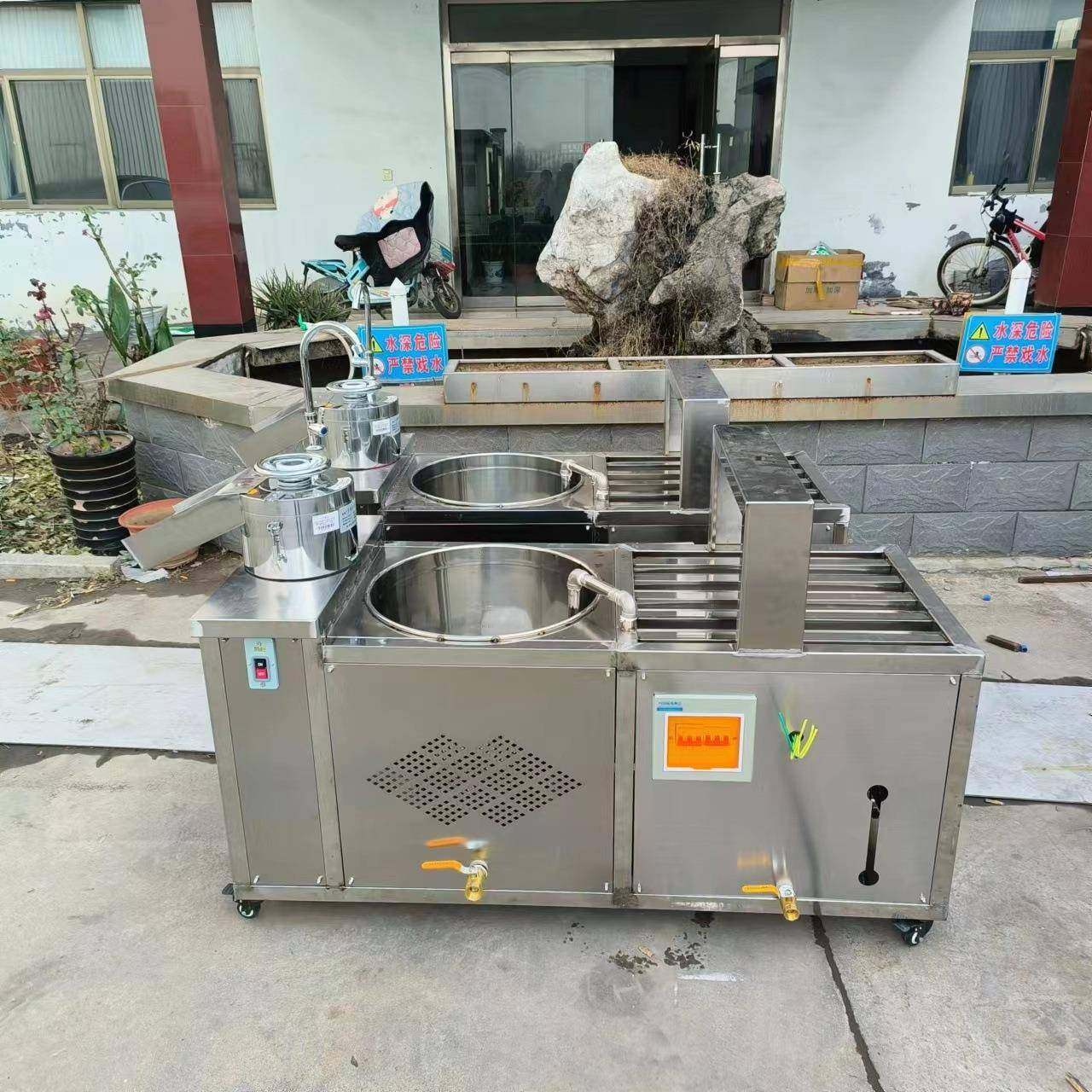 全自动家用小型豆腐机多少钱河北地区蒸汽加热豆腐成型机免费培训