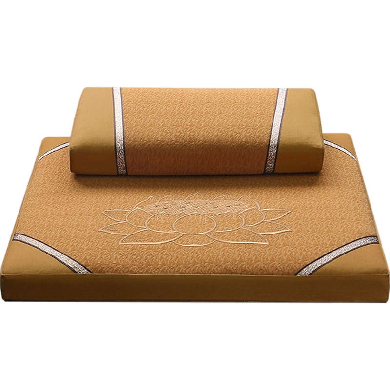 纯曼正念莲花棉麻禅修垫高弹椰棕打坐垫打坐蒲团加厚静坐垫拜佛垫