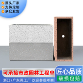 特大号长方形水泥花盆北欧风格 落地长条花箱阳台家庭镁泥绿植户外