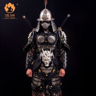炼铠堂铠甲明光铠扎甲金属战甲甲胄全套古代盔甲真人可穿戴男服装