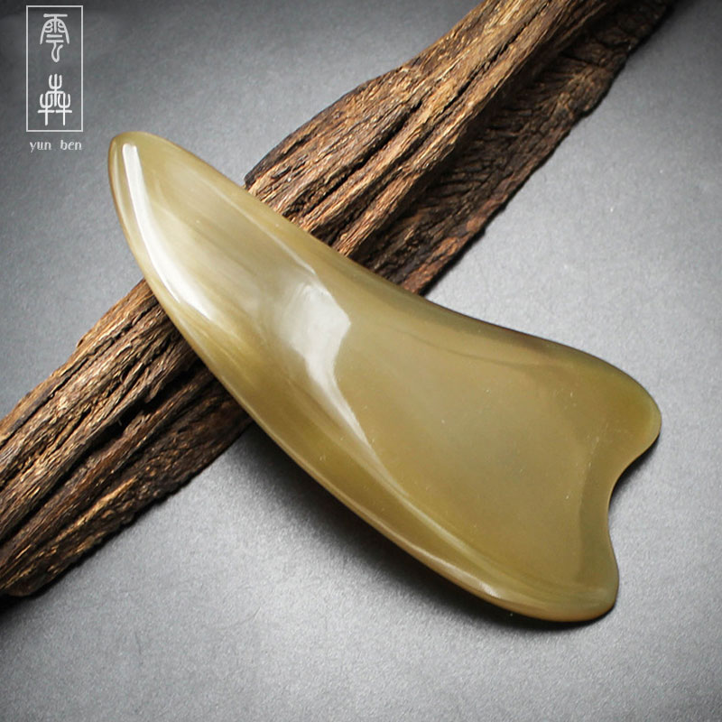 云犇刮痧牛角板逗号心形板天然高原面脸部提拉加厚按摩刮痧美容片