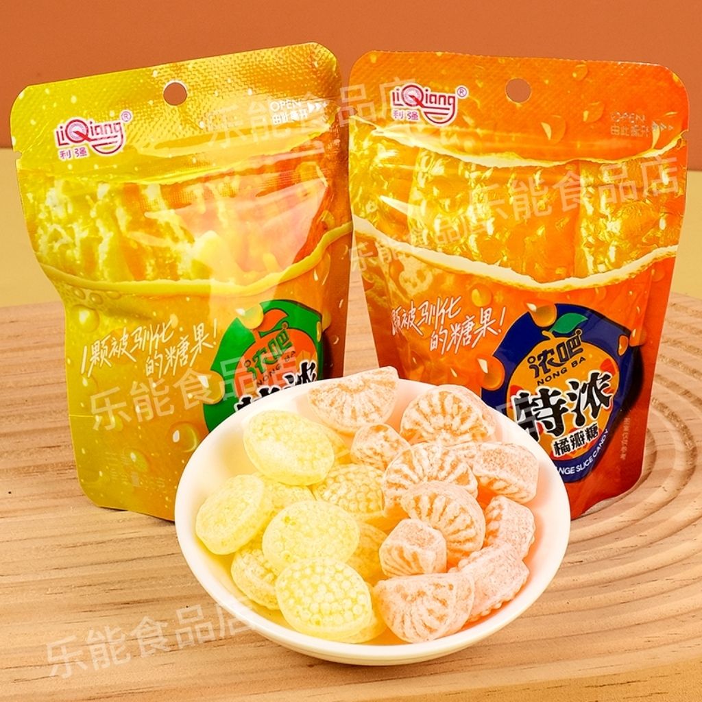 LiQiang/利强 浓吧3D造型果汁硬糖网红糖橘子芒果味水果糖图片
