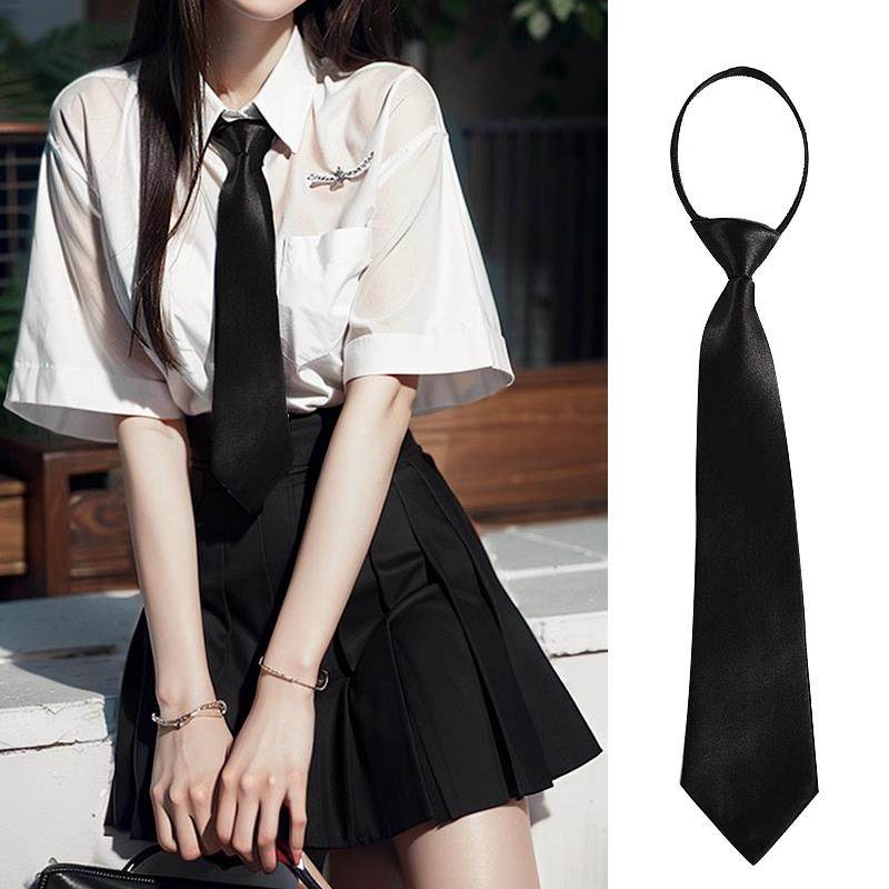 黑色领带女jk日系学院风懒人免打衬衫配饰学士服领结学生手打dk男,服饰配件/皮带/帽子/围巾,领带,淘宝优惠券,粉丝福利购,淘宝优惠卷