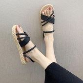 仙女风配裙子海边拖鞋 两穿凉鞋 法式 罗马沙滩鞋 女外穿2026新款 夏季