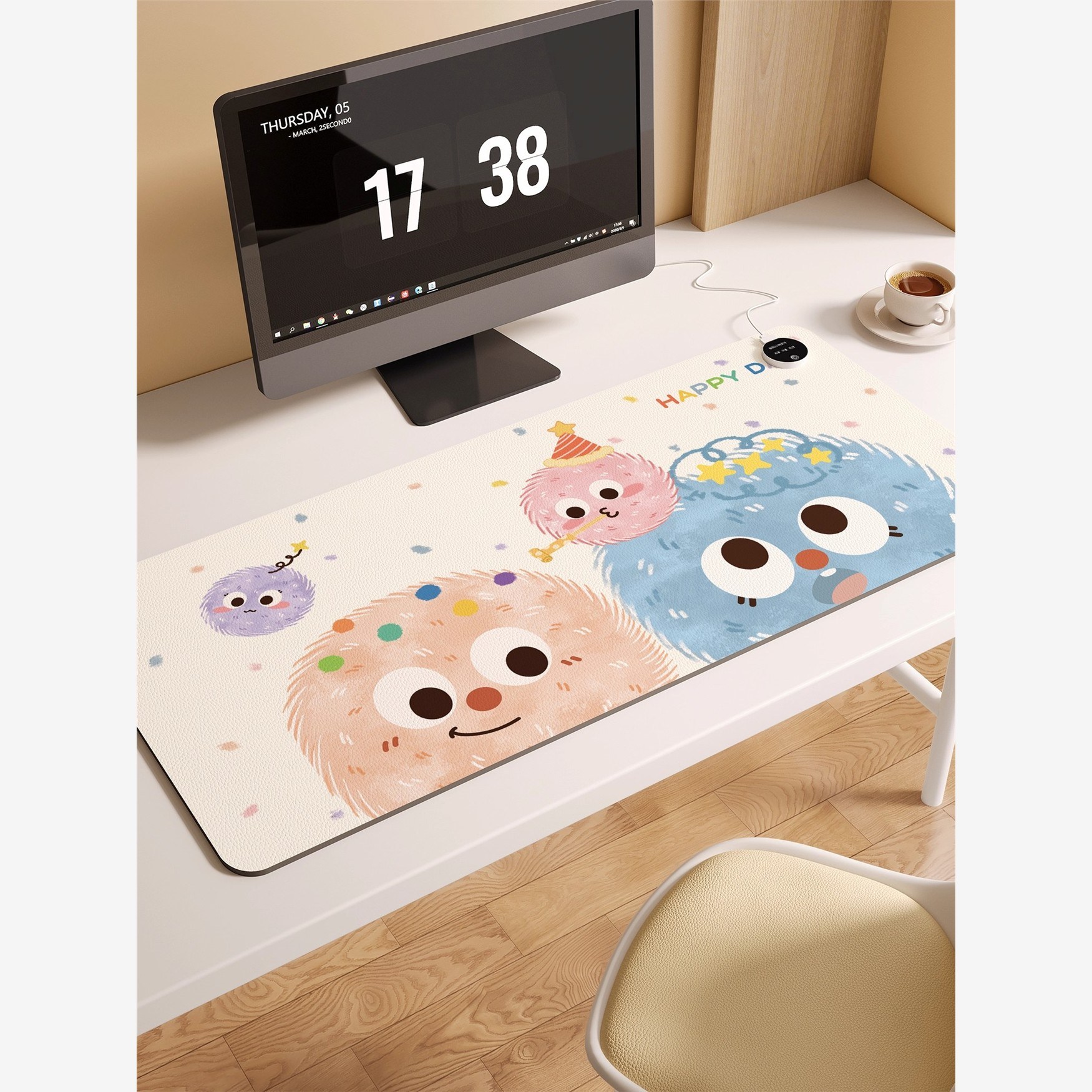 加热鼠标垫桌垫书桌学生居家写作业专用办公室冬天防滑新款发热垫