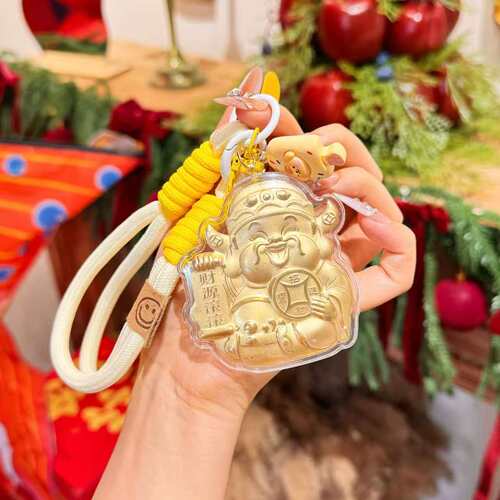 水贝黄金哆啦A梦财神爷招财猫哈喽kitty手机链挂绳钥匙扣包包挂件