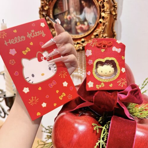 水贝黄金招财猫送礼哈喽KT猫手机链挂绳钥匙扣包包挂件伴手礼足金