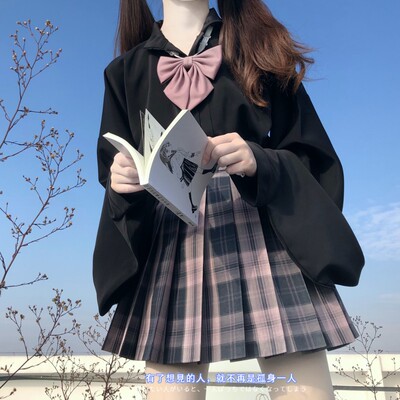 JK仲春原创格子短裙学生