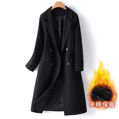 中长款韩版宽松休闲风衣加厚外套