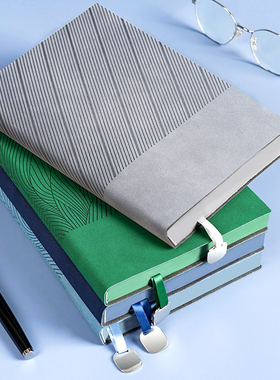 笔记本本子定制可印logo软皮复古羊巴皮日记本精致高级新款简约文艺记事本工作皮面会议记录商务办公高档加厚