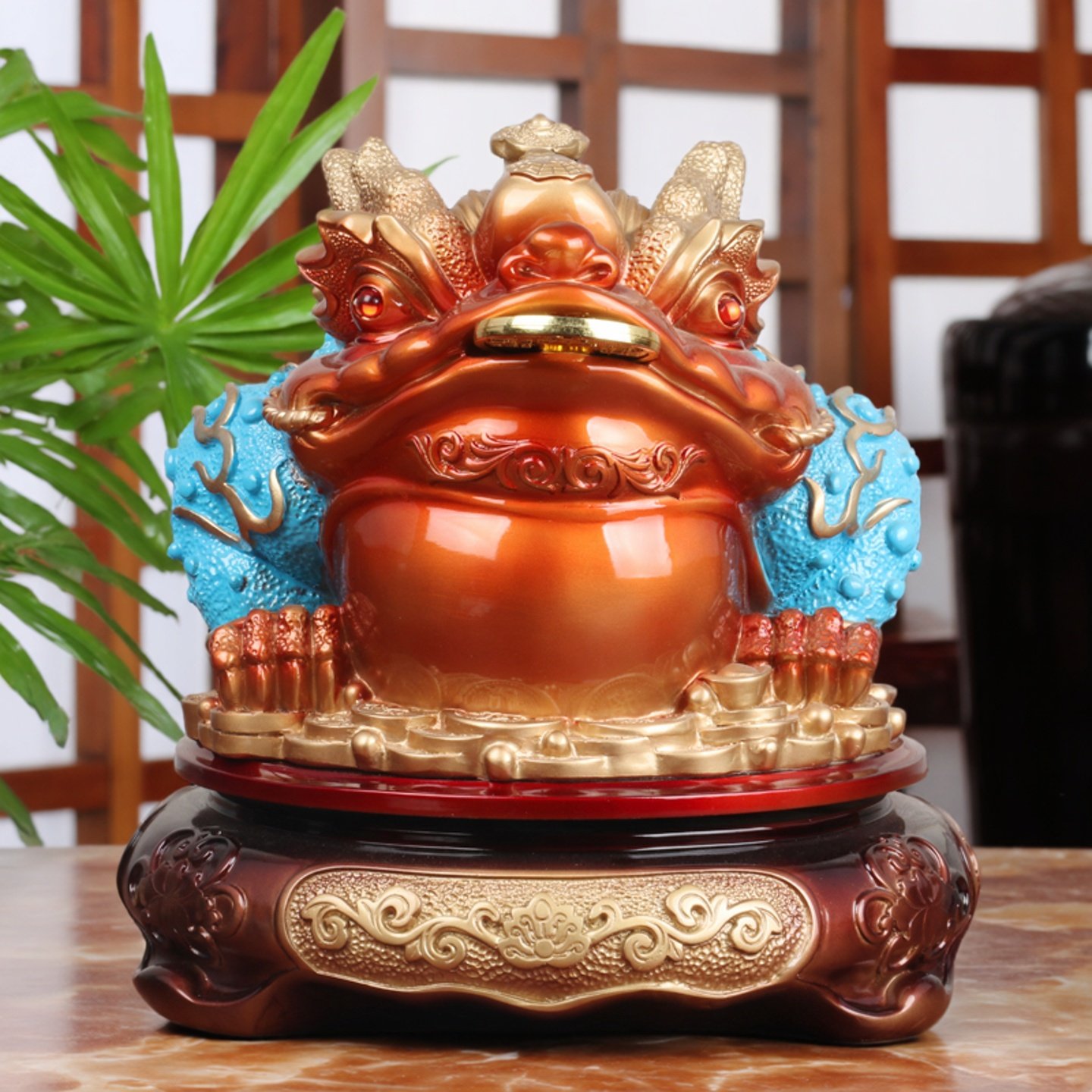 招财金蟾摆件三足蟾蜍金蝉聚宝盆办公室装饰品店铺乔迁开业送礼品,家居饰品,桌面摆件,淘宝优惠券,粉丝福利购,淘宝优惠卷