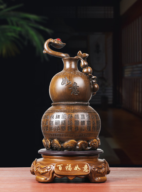 招财百福葫芦摆件工艺品家居客厅装饰品摆设旺铺新居乔迁开业礼品