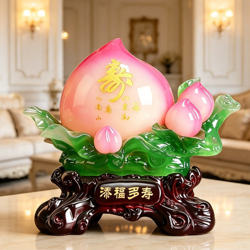 寿桃摆件生日礼物过寿祝寿礼品