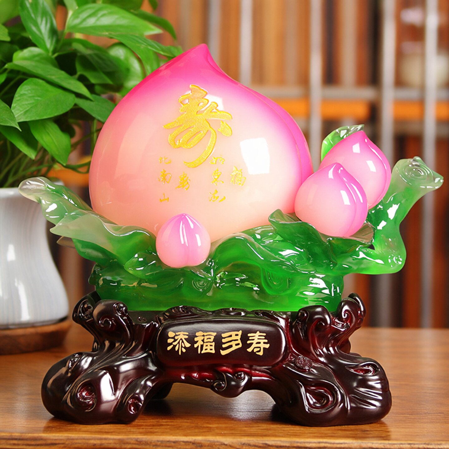 寿桃摆件生日礼物过寿祝寿礼品