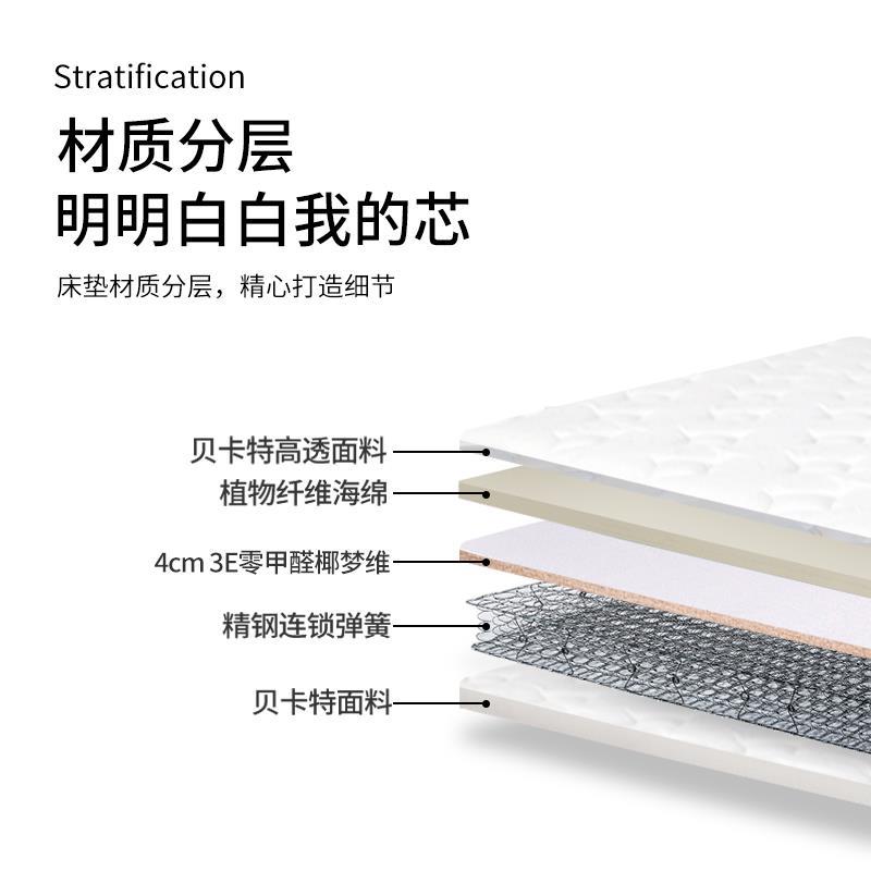 新款卧虎 偏硬垫家庭零甲醛椰棕床垫Z12床椰梦维方体可订D制区域