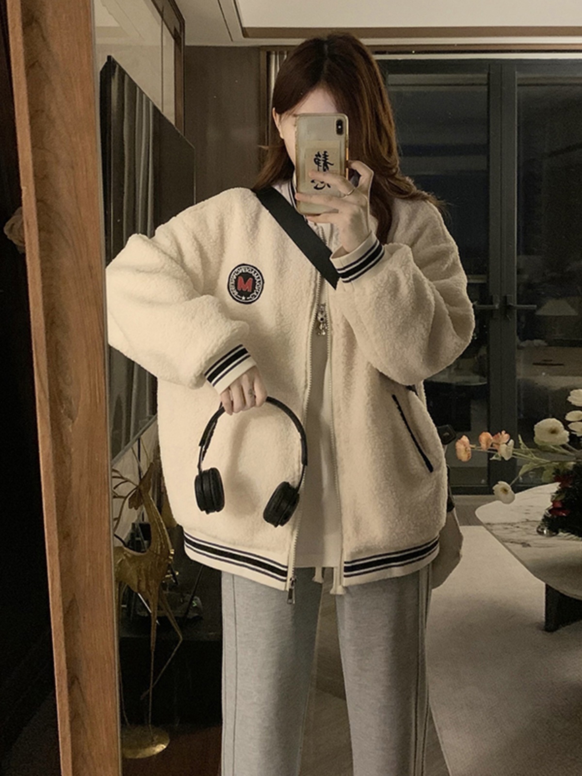 少女学院风冬装2025新款加厚棒球服初高中学生羊羔毛休闲加棉外套