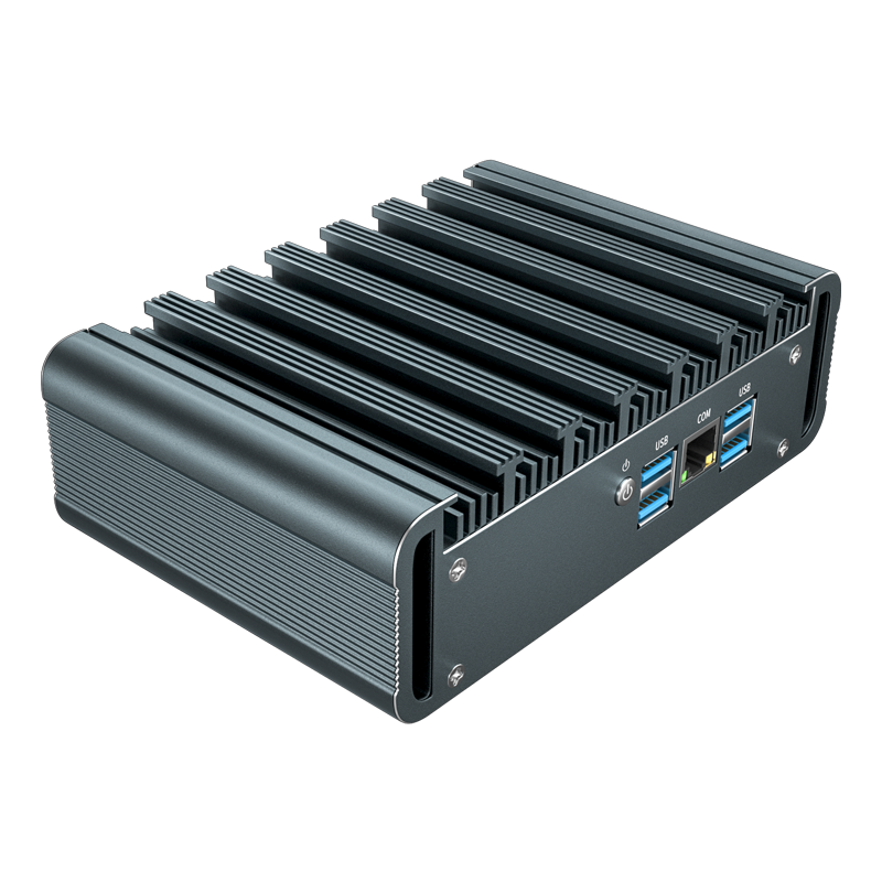 倍控 I5-7300U四核工控小主机8代酷睿无风扇 串口RS232微型电脑双网口防尘嵌入式NUC工业计算机minipc双显DP