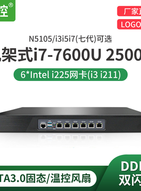 倍控J6412四核N150机架式6网卡J4125酷睿I7-8550U四核ros centos pfsense 1U工控机 Ubuntu 乌班图 N305 N355