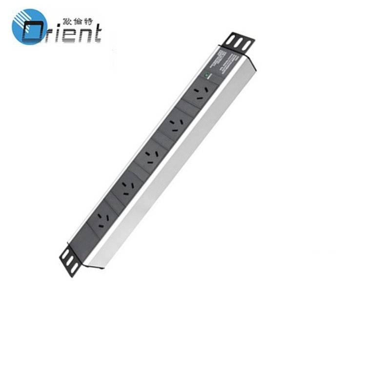 供应5位屏蔽箱排插国标三扁 带电源指示灯PDU机柜插座10A/16A澳标