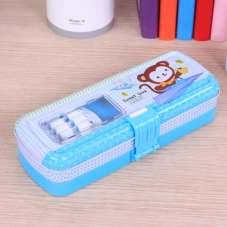 双层铅笔盒防摔可爱的铁盒男孩用简约铁质小孩子文具女金属小学生|msdalam kategori Toy/bayi/teka-teki/blok bangunan/model, pembelajaran/eksperimen/lukisan alat tulis, menulis kes - dari Buy2taobao.com untuk memberikan perkhidmatan ejen Taobao profesional membeli