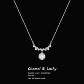 「星星点灯」s999纯银项链蓝水翡翠新中式 锁骨链颈链女送闺蜜礼物