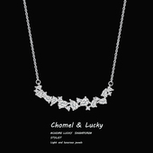 「紫藤花」纯银s999微笑项链女轻奢小众高级感锁骨链闺蜜生日礼物