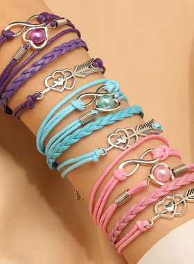 欧美时尚复古丘比特之箭爱心珍珠