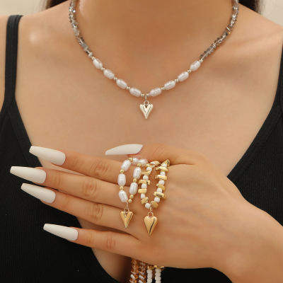 简约不规则CCB碎石珍珠拼接项链