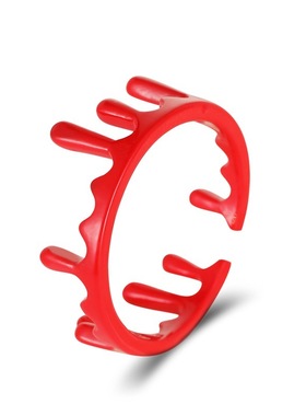 万圣节搞怪装饰恐怖吸血鬼切割假血痕戒指个性暗黑系流血开口戒指