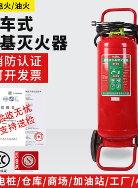 65升充电桩推车式水基型灭火器45L水雾MSTW/ABEF25车库新能源家用